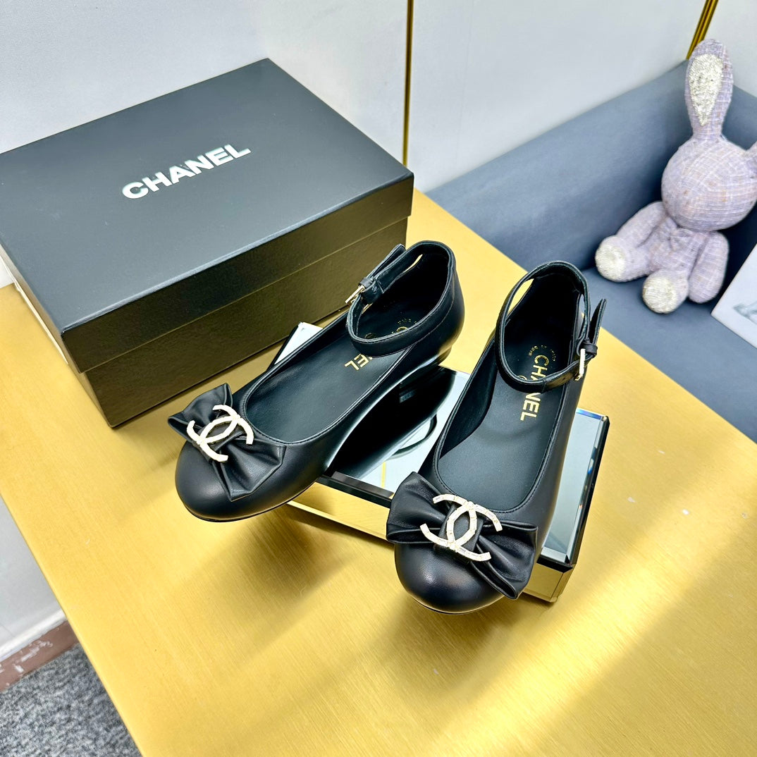 CC 25s Ballet Flats Black Sheepskin 297807