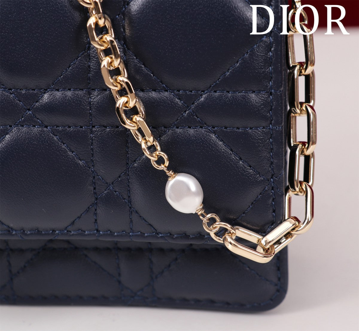 my cd mini 21 dark blue lambskin