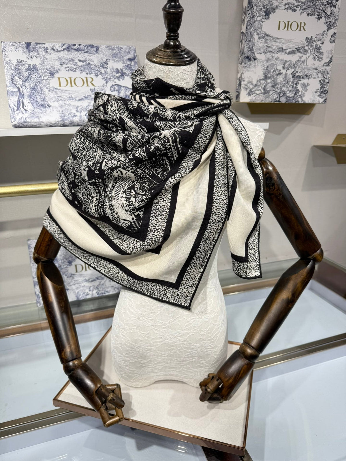 Dior 2026 Square Scarf 140cm Velvet 196028