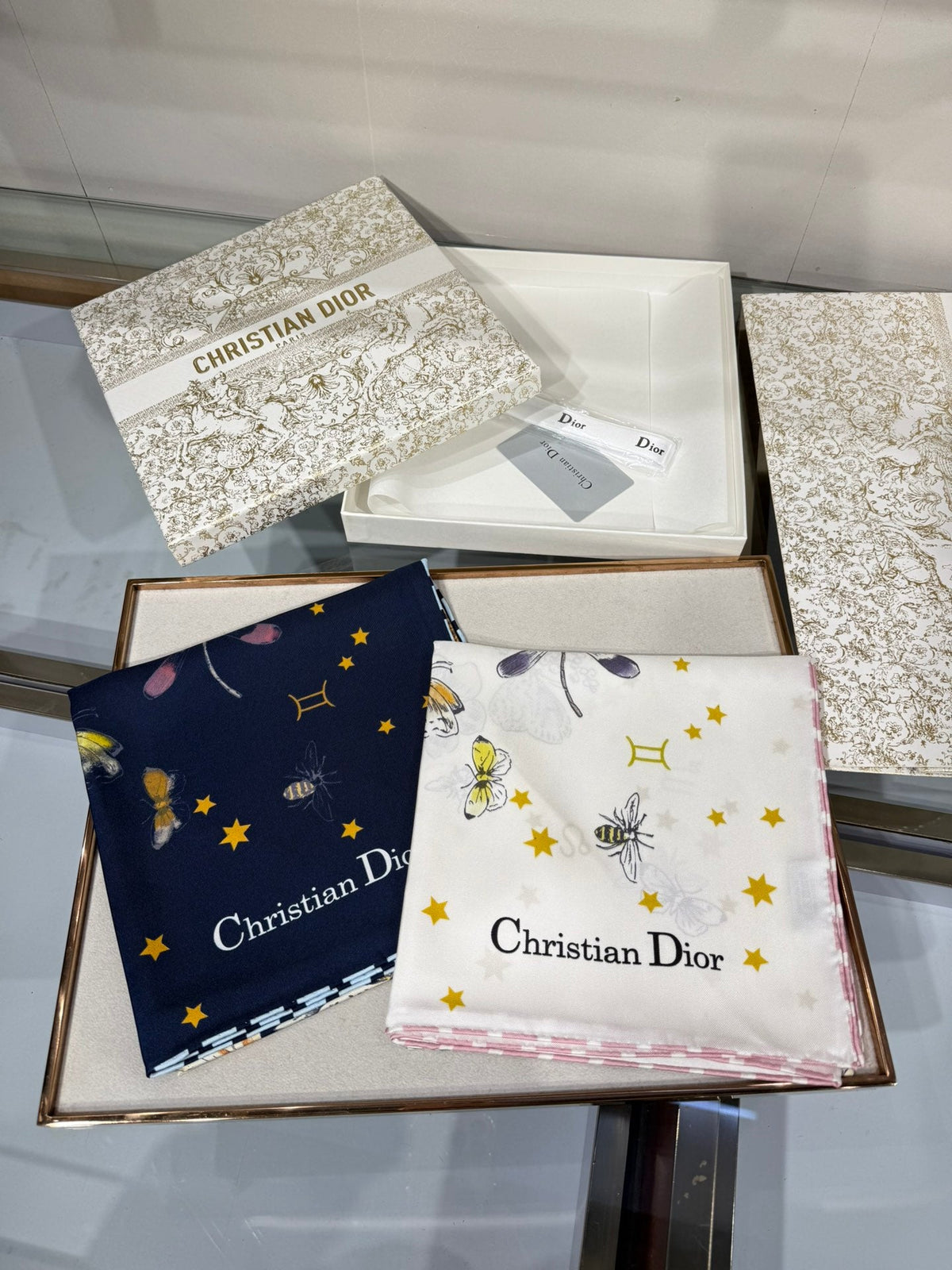 Dior 2026 Rosier Scarf 90cm Silk 198320