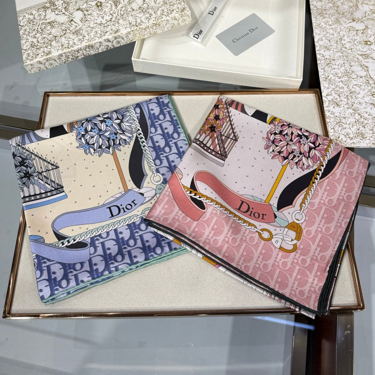 Dior 2026 Square Scarf 90cm Silk 207586