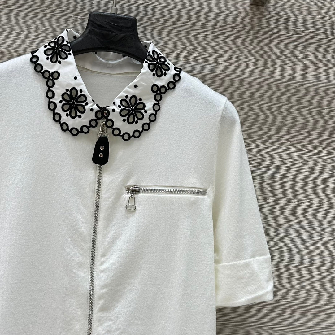 LV 25 Flower T Shirt White Cotton
