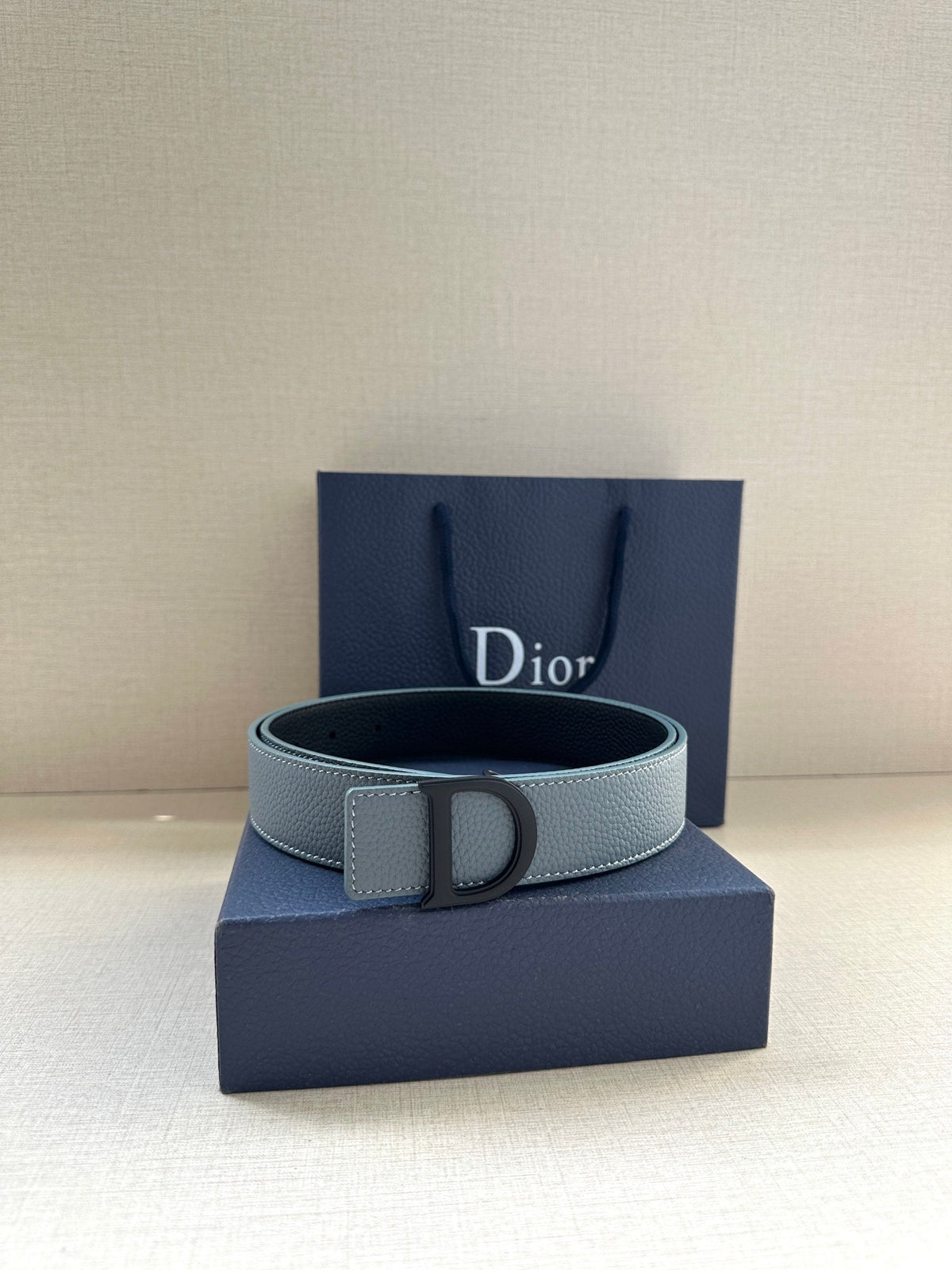 Dior 2026 CD Buckle Leather Belt 35mm Cowhide