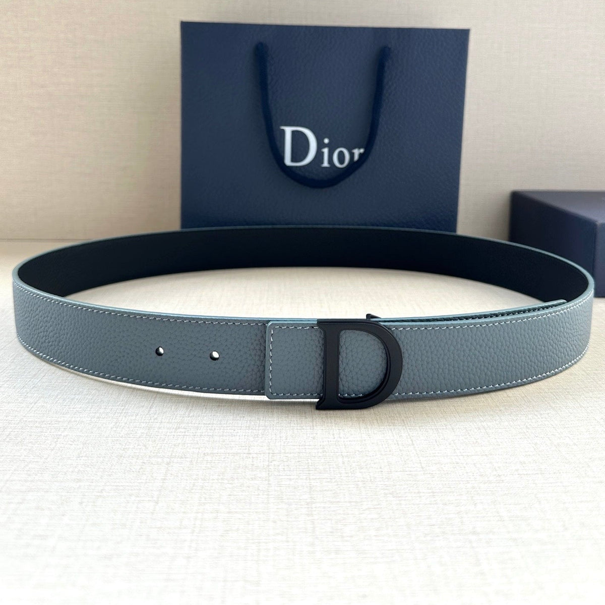 Dior 2026 CD Buckle Leather Belt 35mm Cowhide