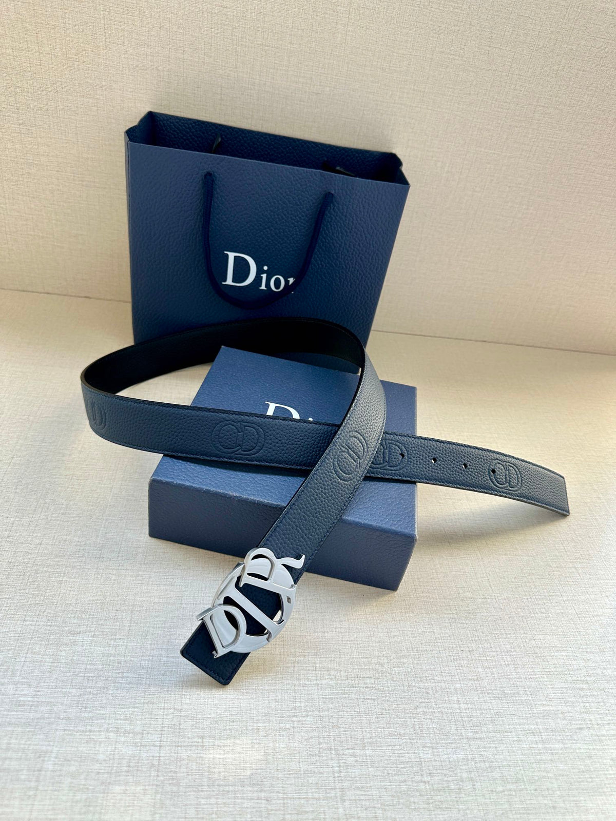 Dior 2026 Icon CD Buckle Belt 35mm Cowhide