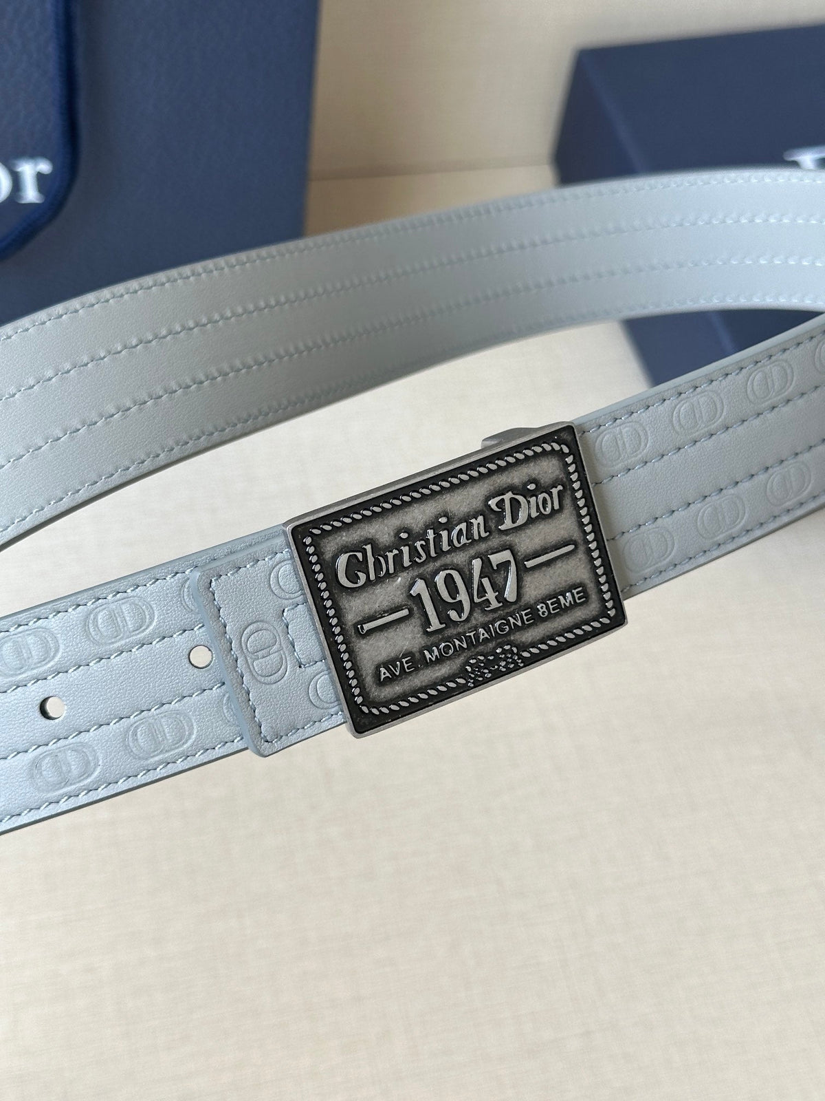 Dior 2026 Montaigne Oblique Belt 35mm Canvas Leather