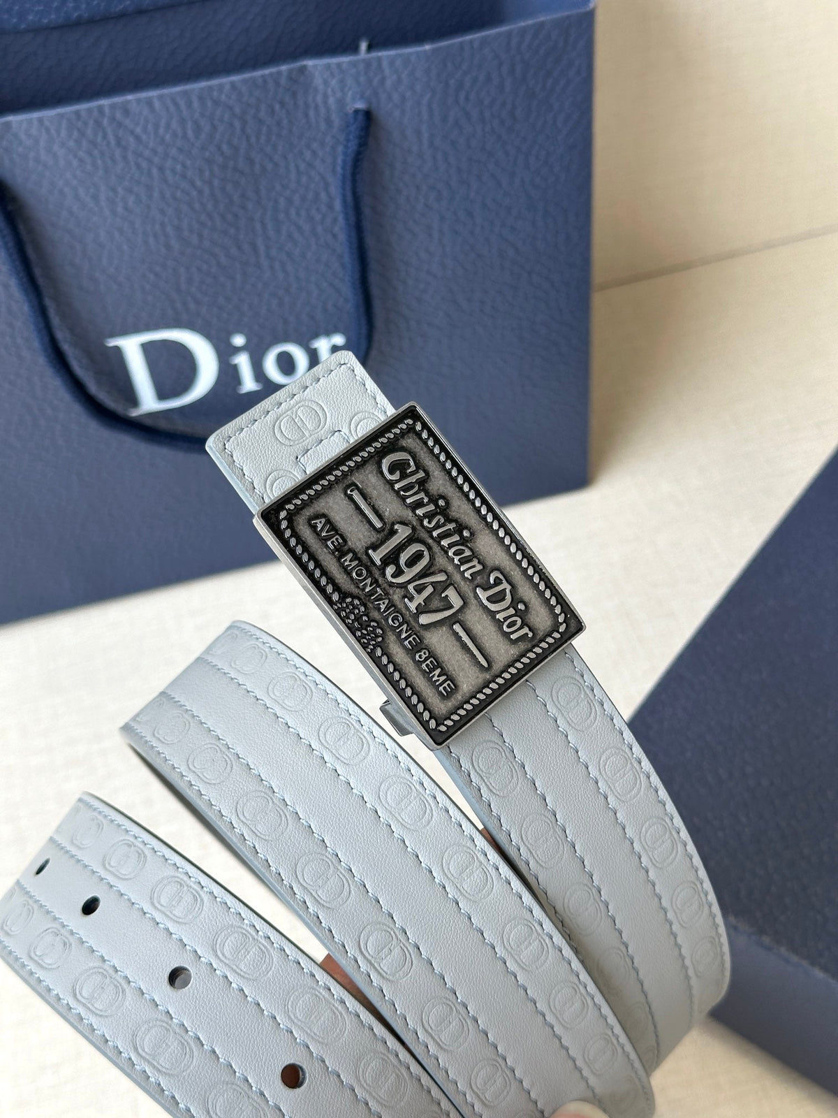 Dior 2026 Montaigne Oblique Belt 35mm Canvas Leather