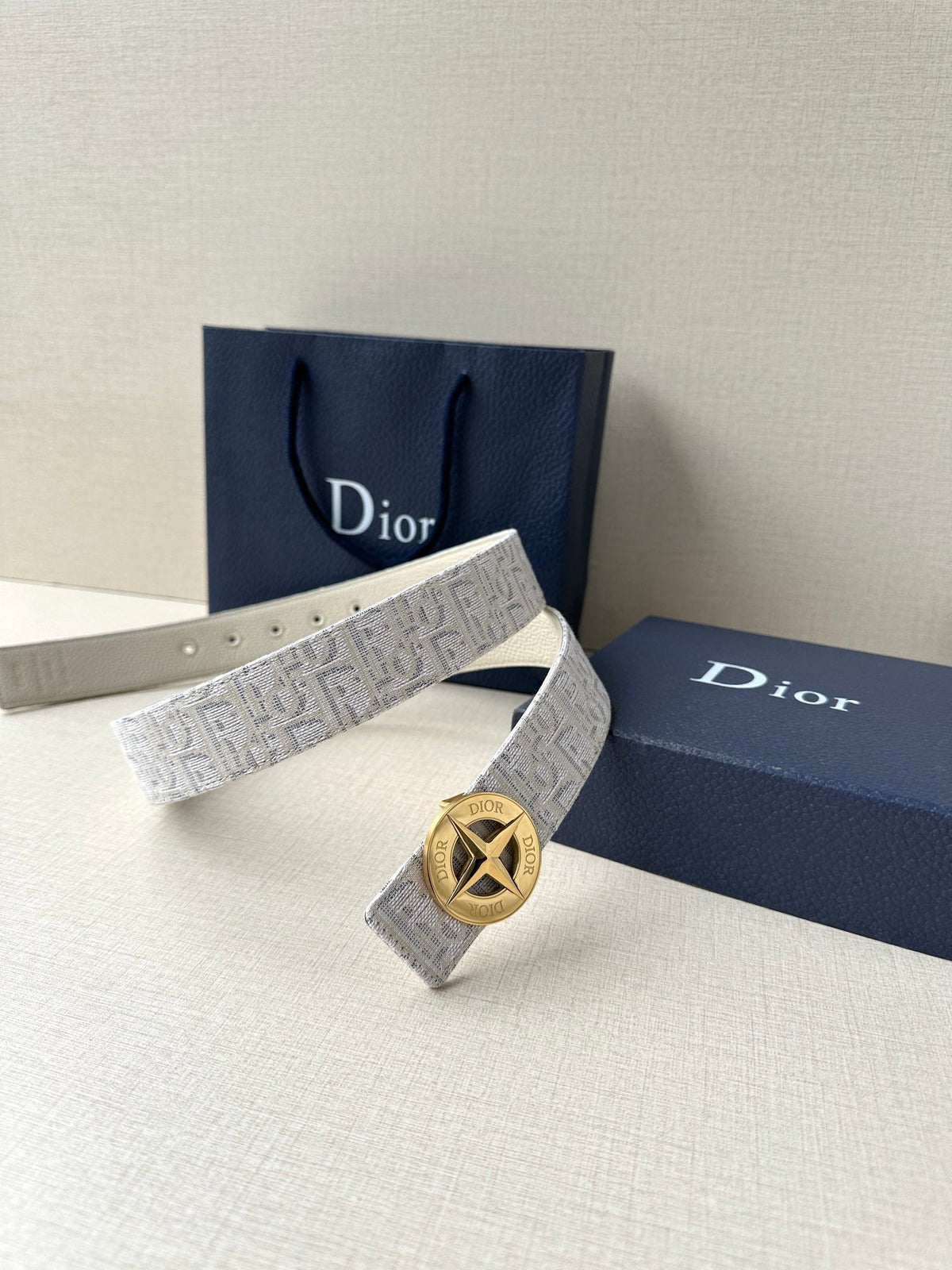 Dior 2026 Stone Island Oblique Belt 35mm Canvas Leather