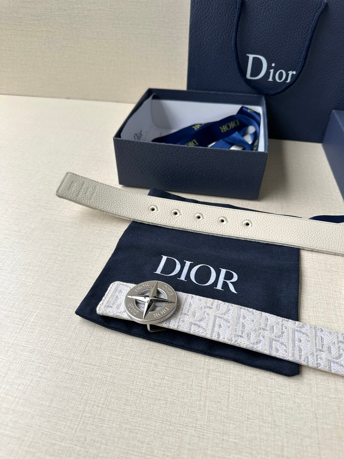 Dior 2026 Stone Island Oblique Belt 35mm Canvas Leather