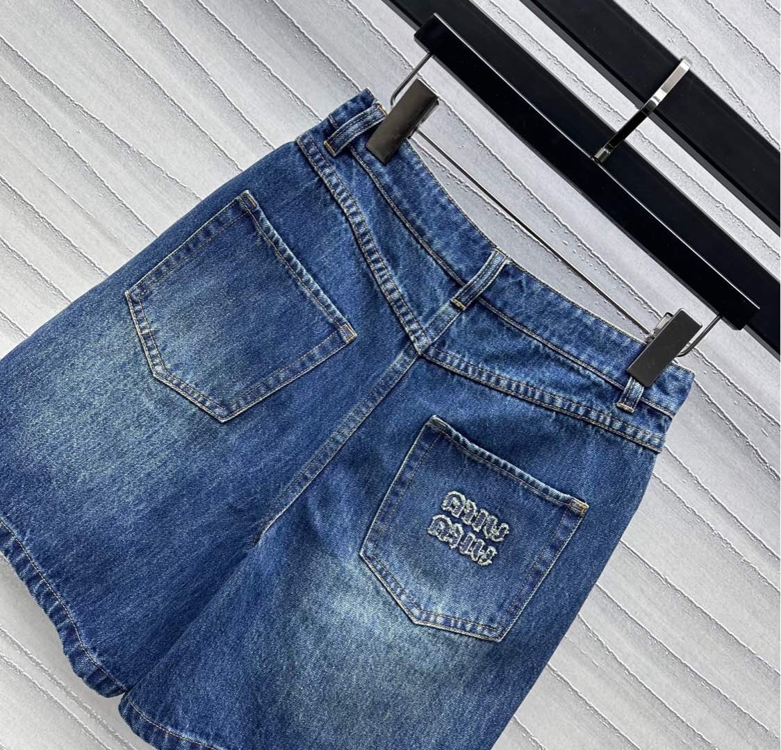 Miu Blue Denim Short 224826