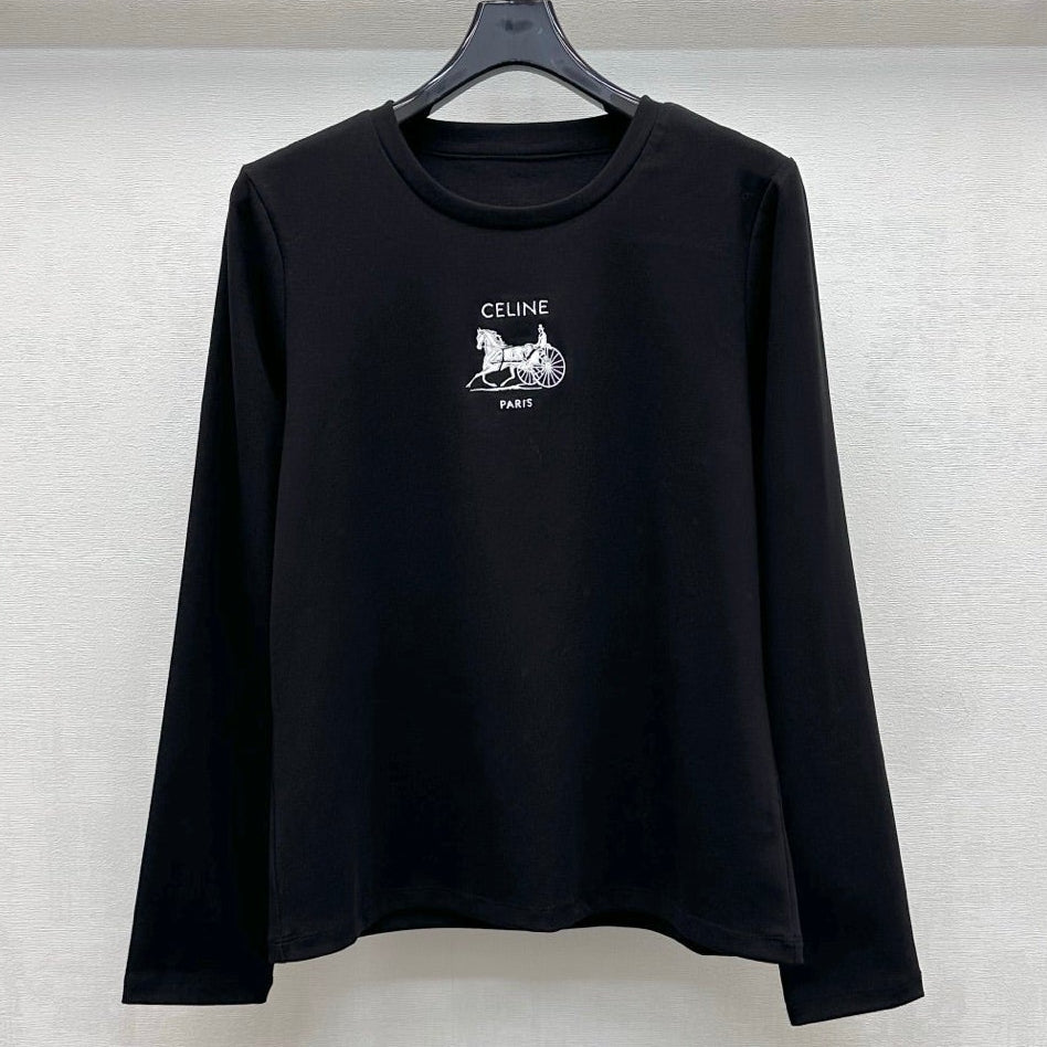 Celine 2026 Long-Sleeved T-Shirt Cotton 433909