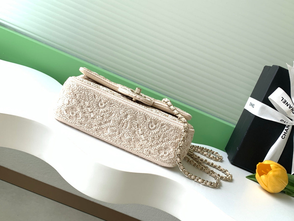 Chanel 2026 Crochet Bag 21cm Wool Leather 292266
