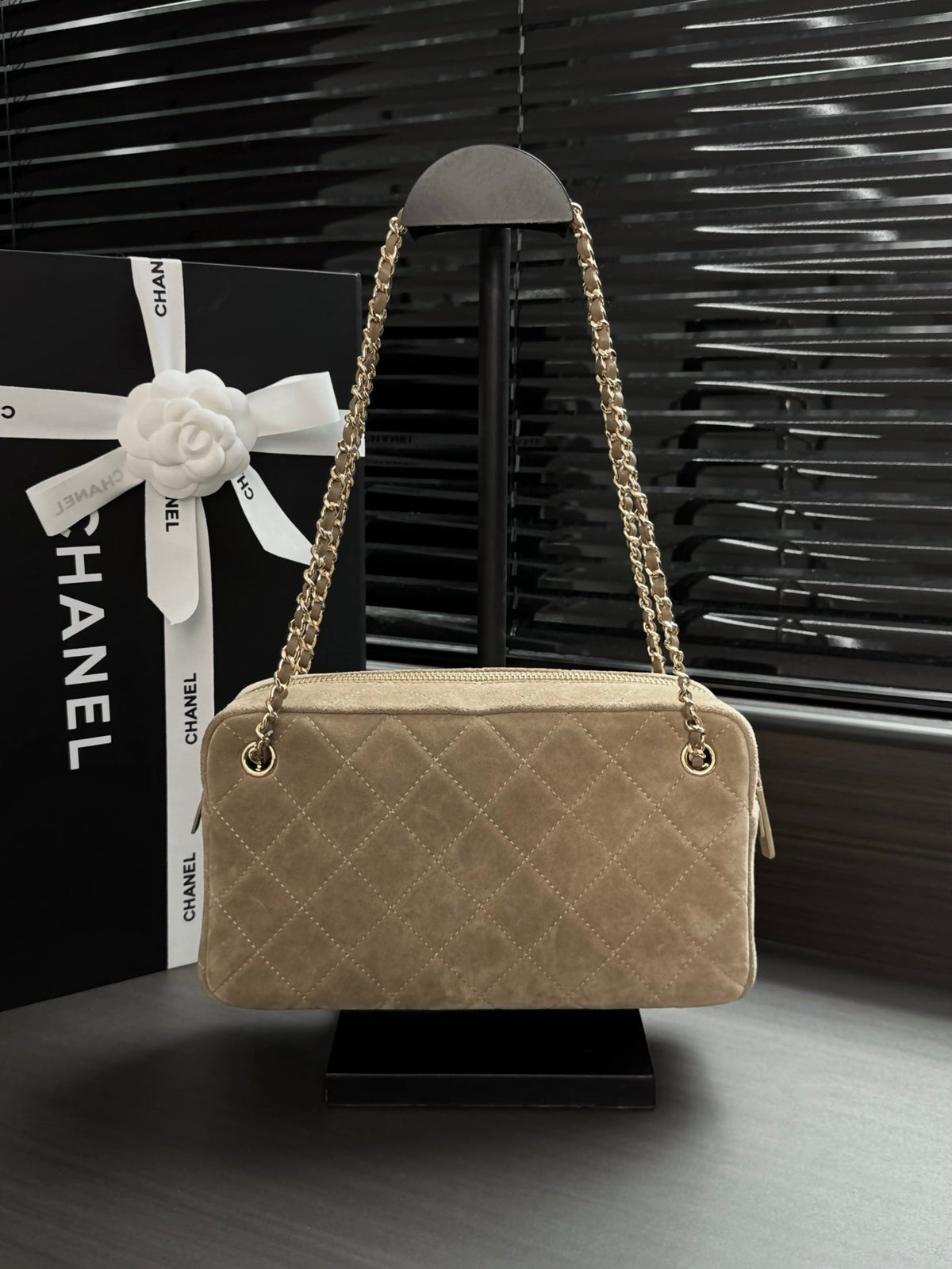 Chanel 2026 Camera Bag 24.5cm Suede Lambskin
