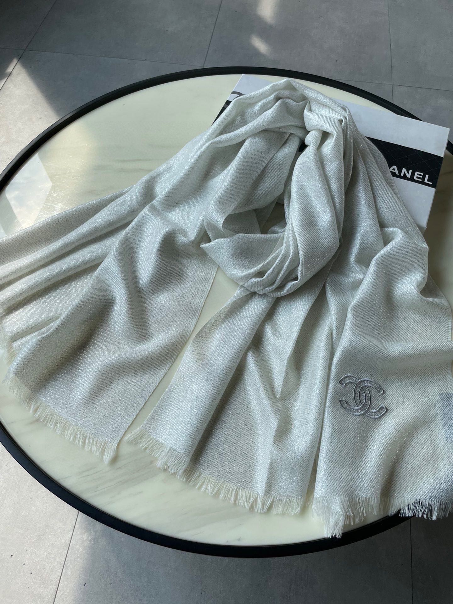 CC Scarf 210 CM In Light Grey Cashmere 418351