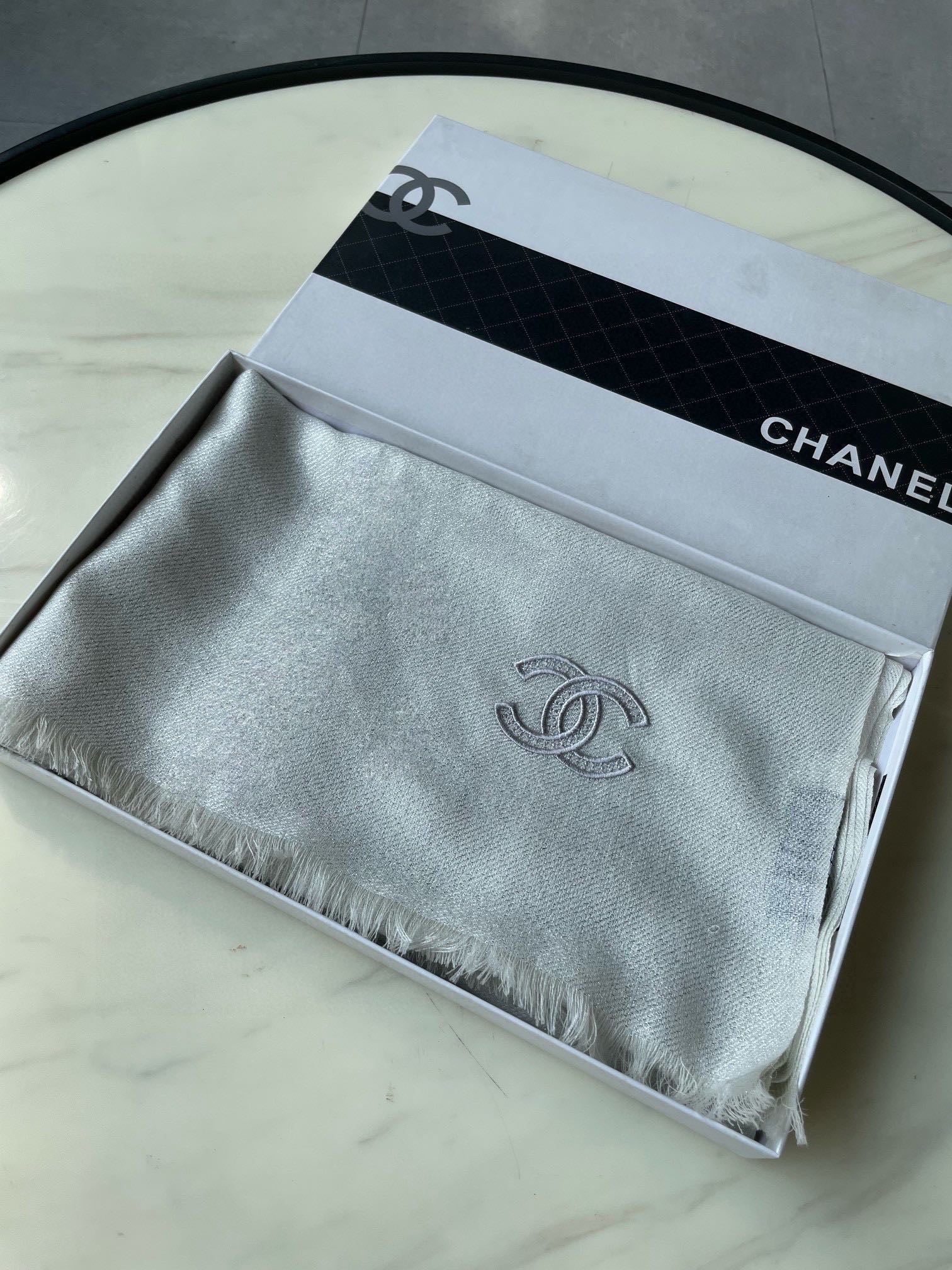 CC Scarf 210 CM In Light Grey Cashmere 418351
