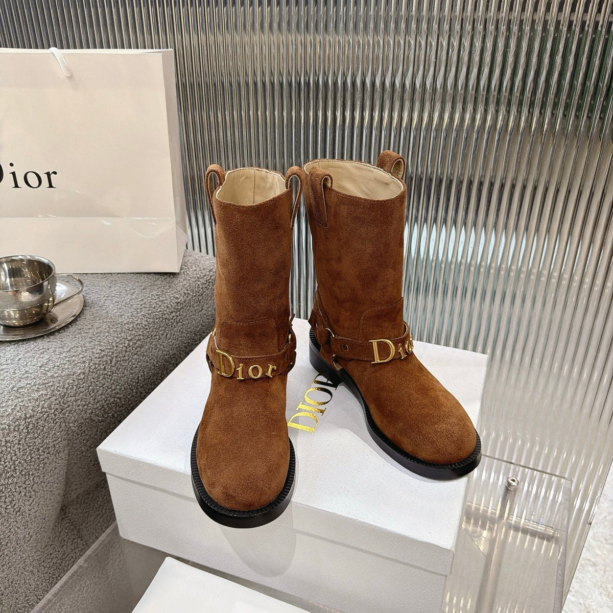 Dior 2026 Bolt Ankle Boot 35mm Suede Calfskin 927513