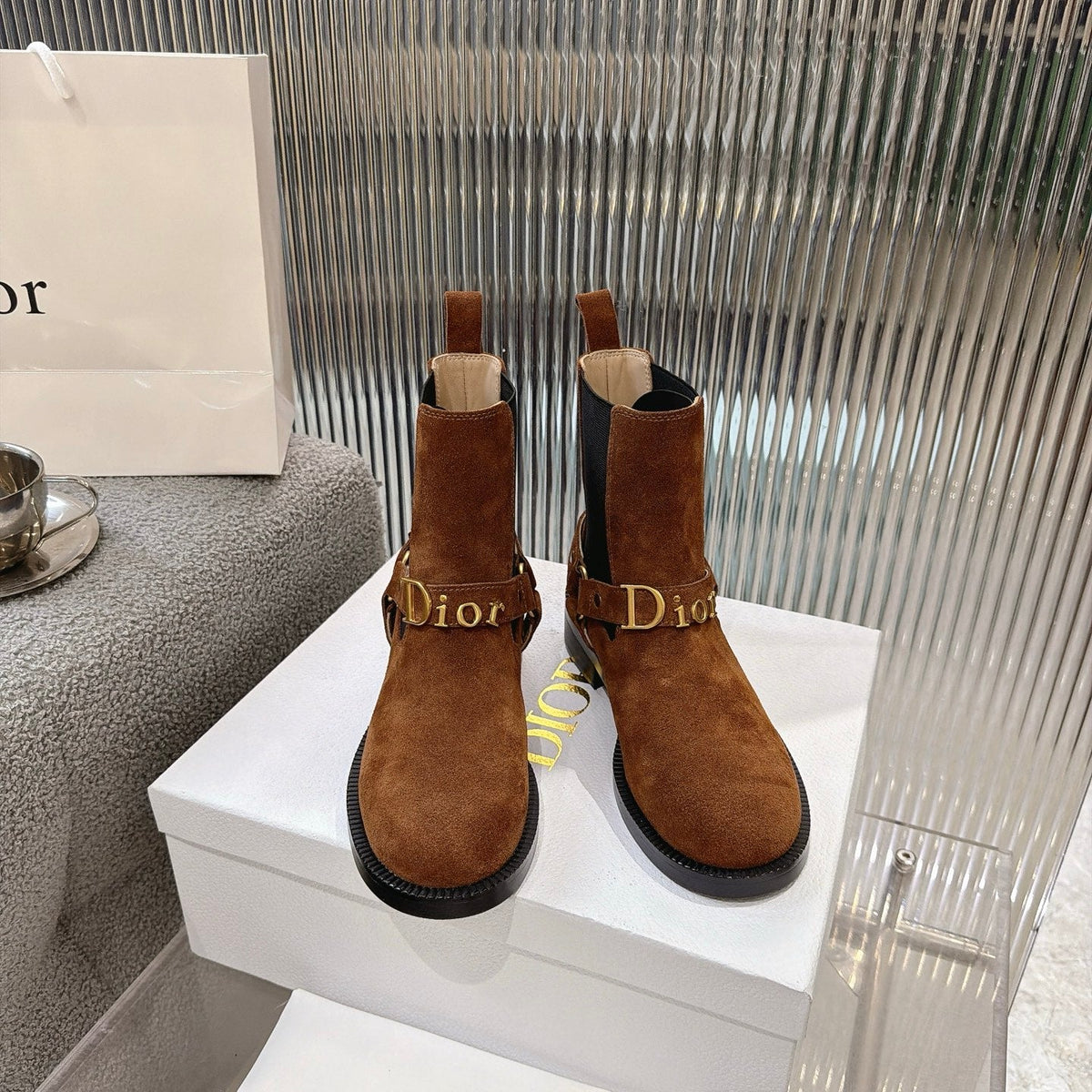 Dior 2026 Boots 35mm Suede Calfskin 927509