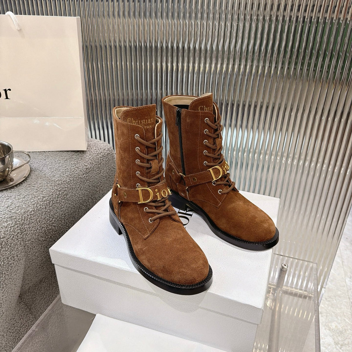 Dior 2026 Ankle Boots 35mm Suede Calfskin 927505