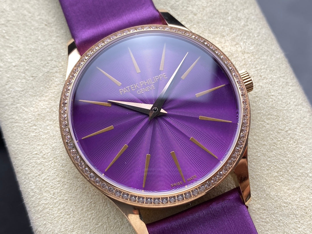 PATEK Calatrava 35mm Pink Gold Purple Dial