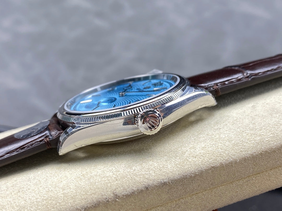 Rolex Perpetual 39mm Brown Blue Dail