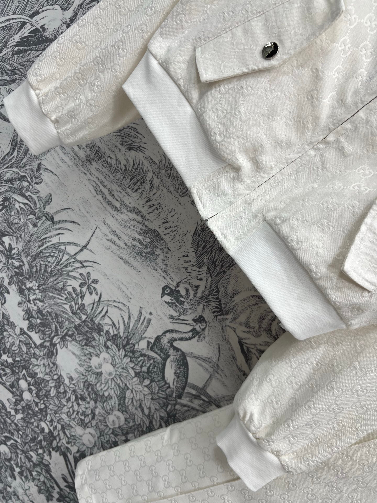 Gucci 25 Double G Denim Suit White Cotton