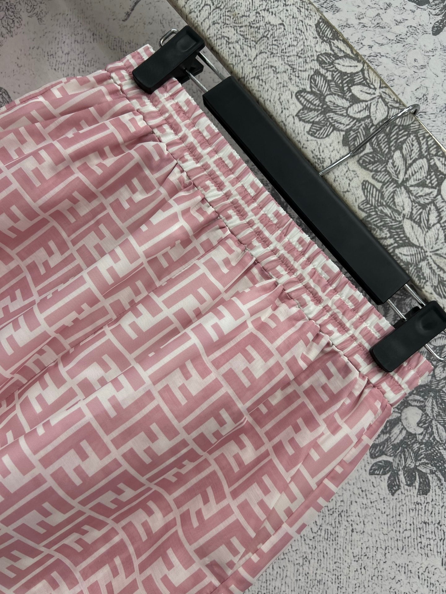 Fendi 25 double F shirt suit Pink Polyester fiber