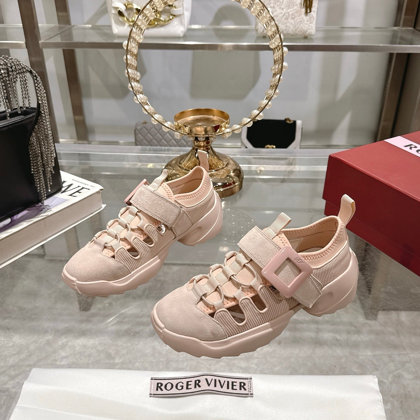 Viv 25 Sneaker Pink Imported Breathable Mesh 235359