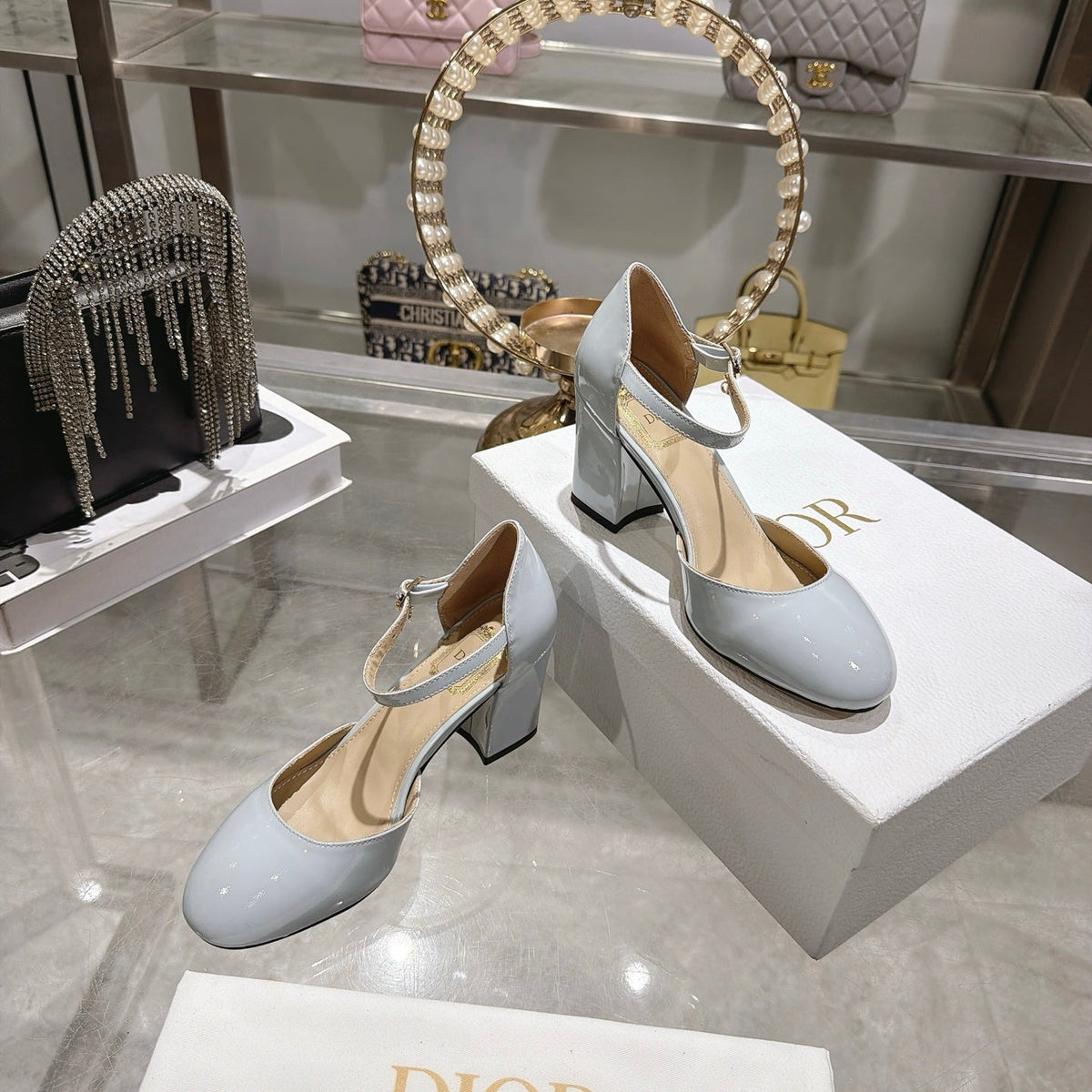 Dior 2026 High-Heeled Sandals 85mm Patent Leather 951371