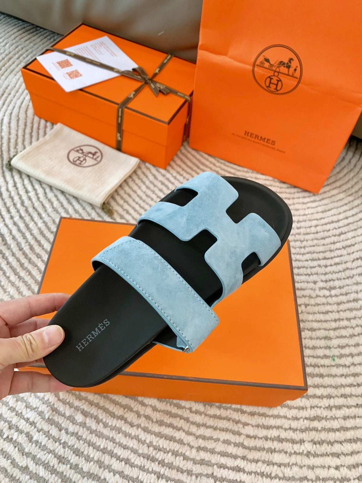 HM Chypre Sandal Cloud Blue Suede 963545