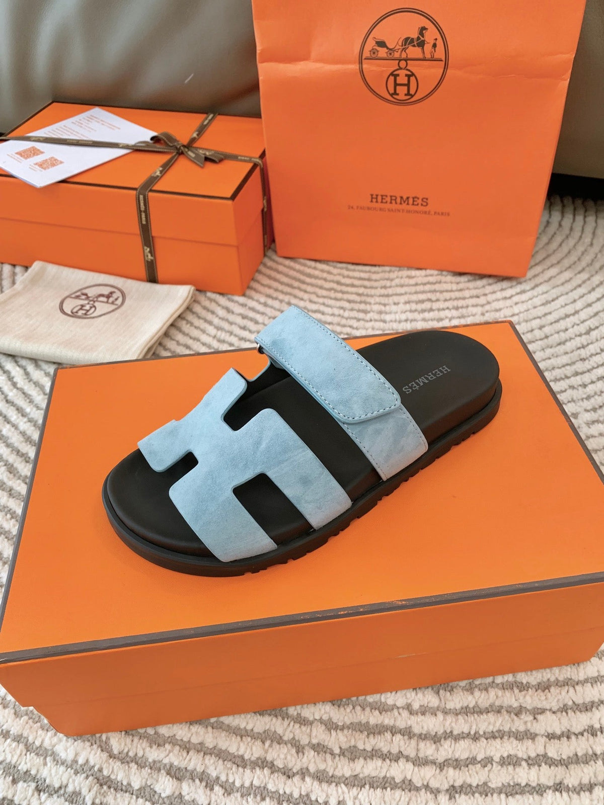 HM Chypre Sandal Cloud Blue Suede 963545