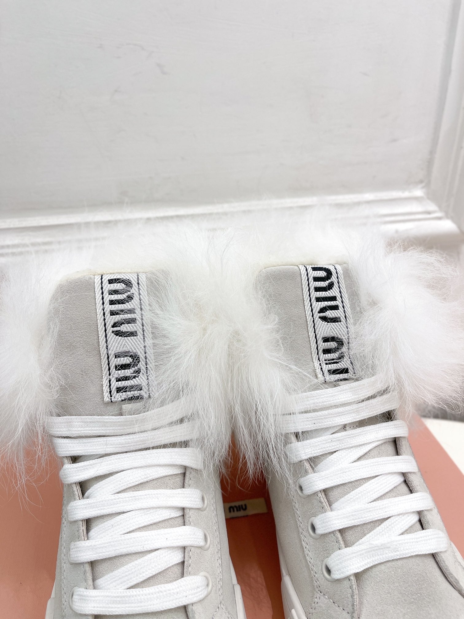 Miu Ankle Boots Smoke Gray Wool