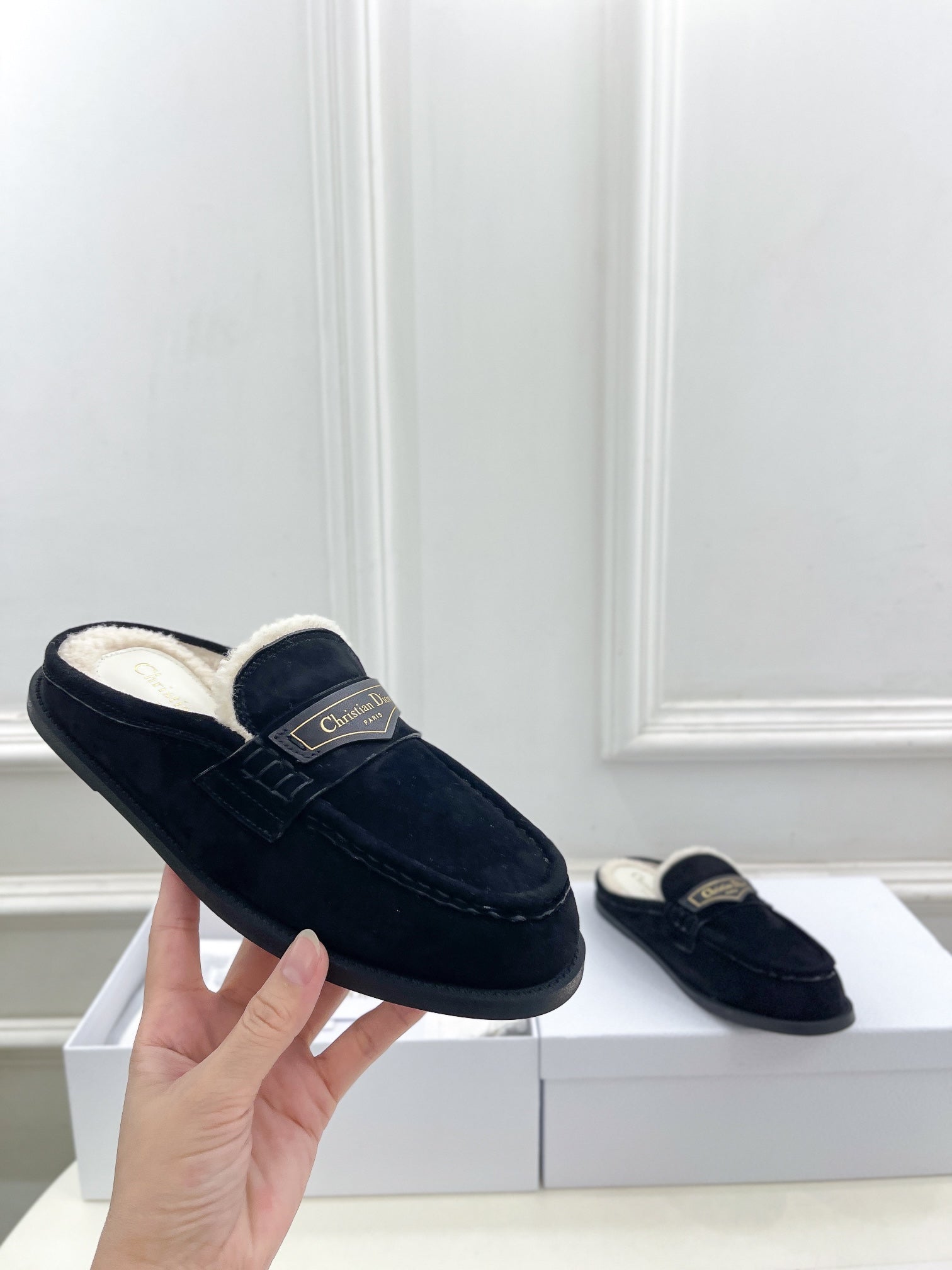 CD Boy Mule Black Suede