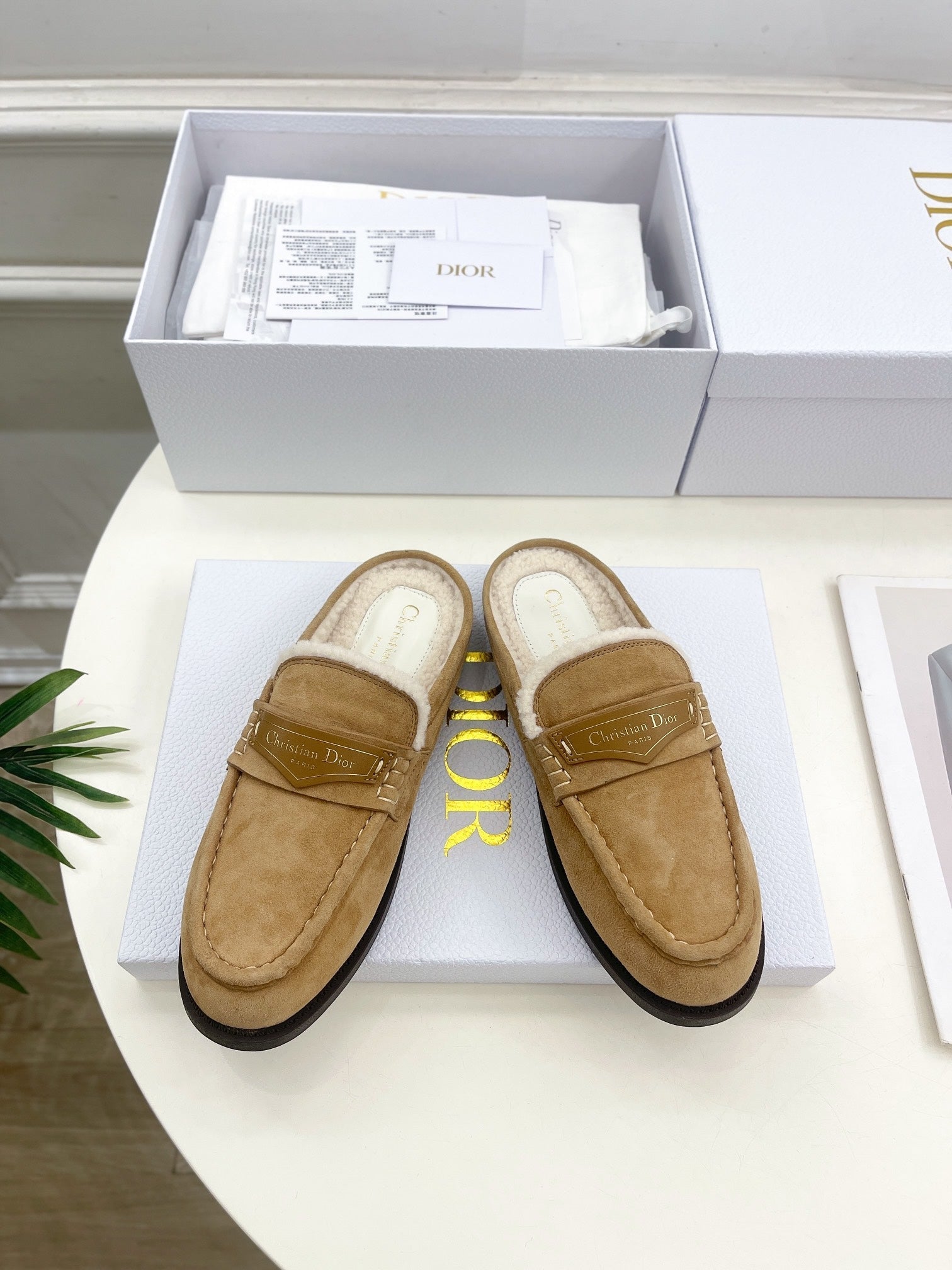 CD Boy Mule Light Brown Suede