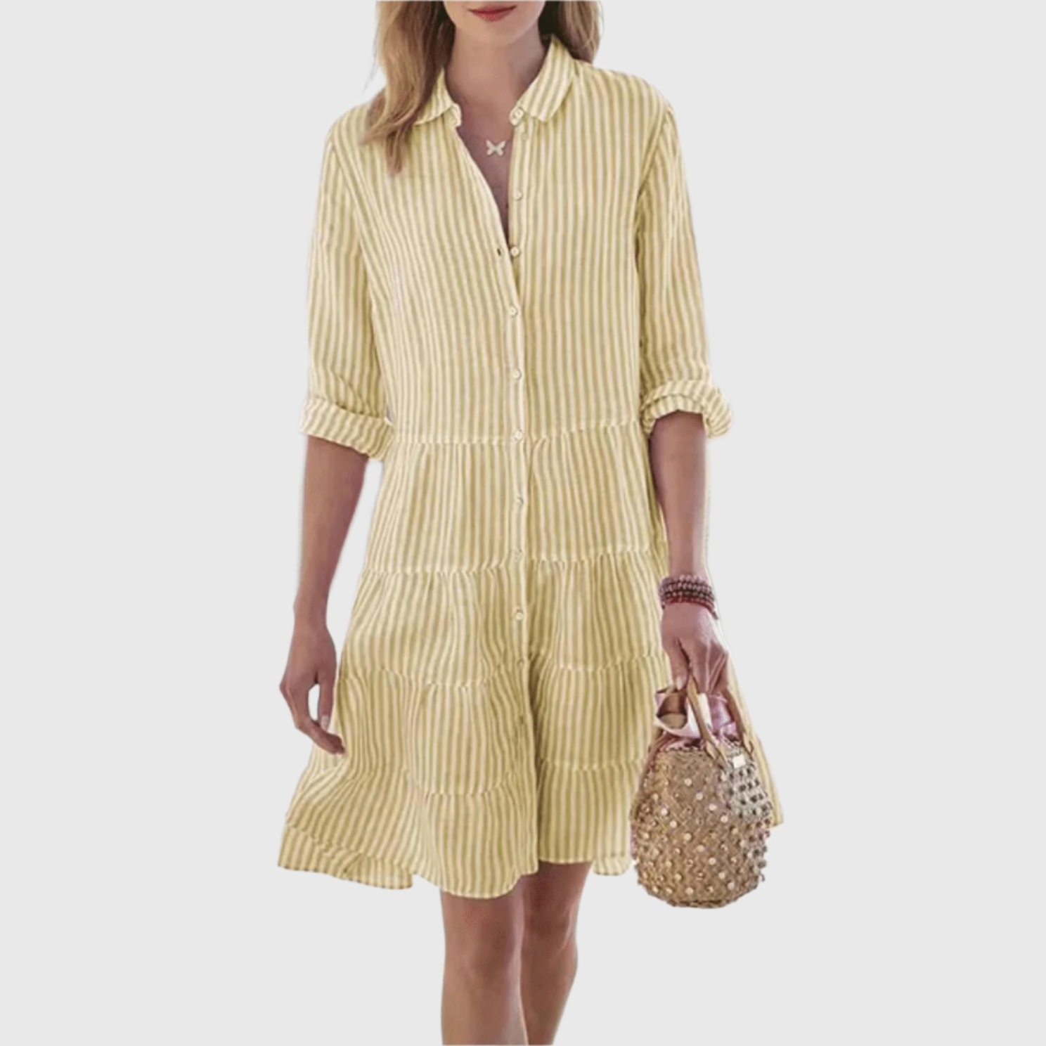 Capucine | Kleid mit Streifen-Look