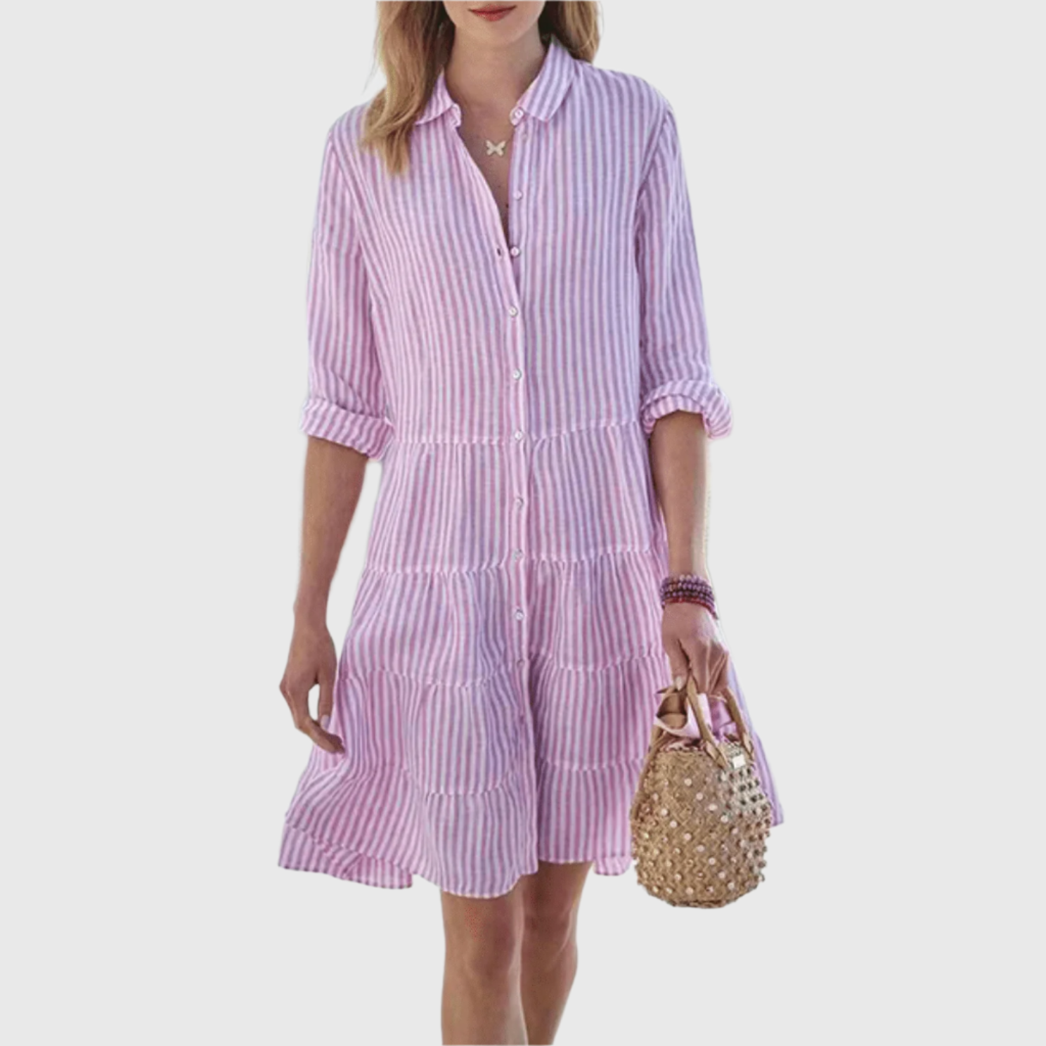 Capucine | Kleid mit Streifen-Look