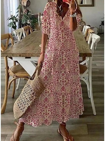Luna | Abito Boho Senza Sforzo con Vestibilità Flatting