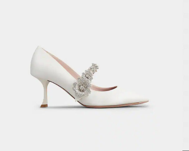 Roger Vivier Efflorescence Mary Jane Pumps 65m White Silk Blend Satin