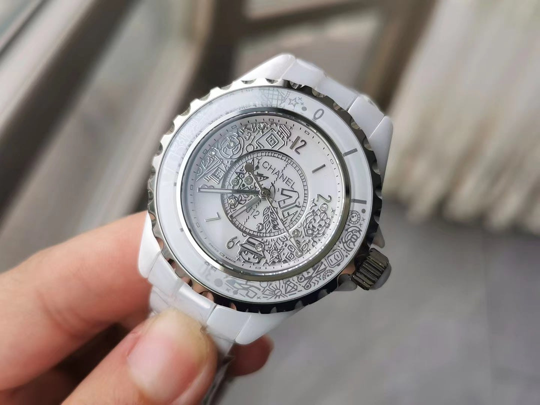 J12 20TH ANNIVERSARY WHITE CERAMIC STEEL MANY PATTERNS