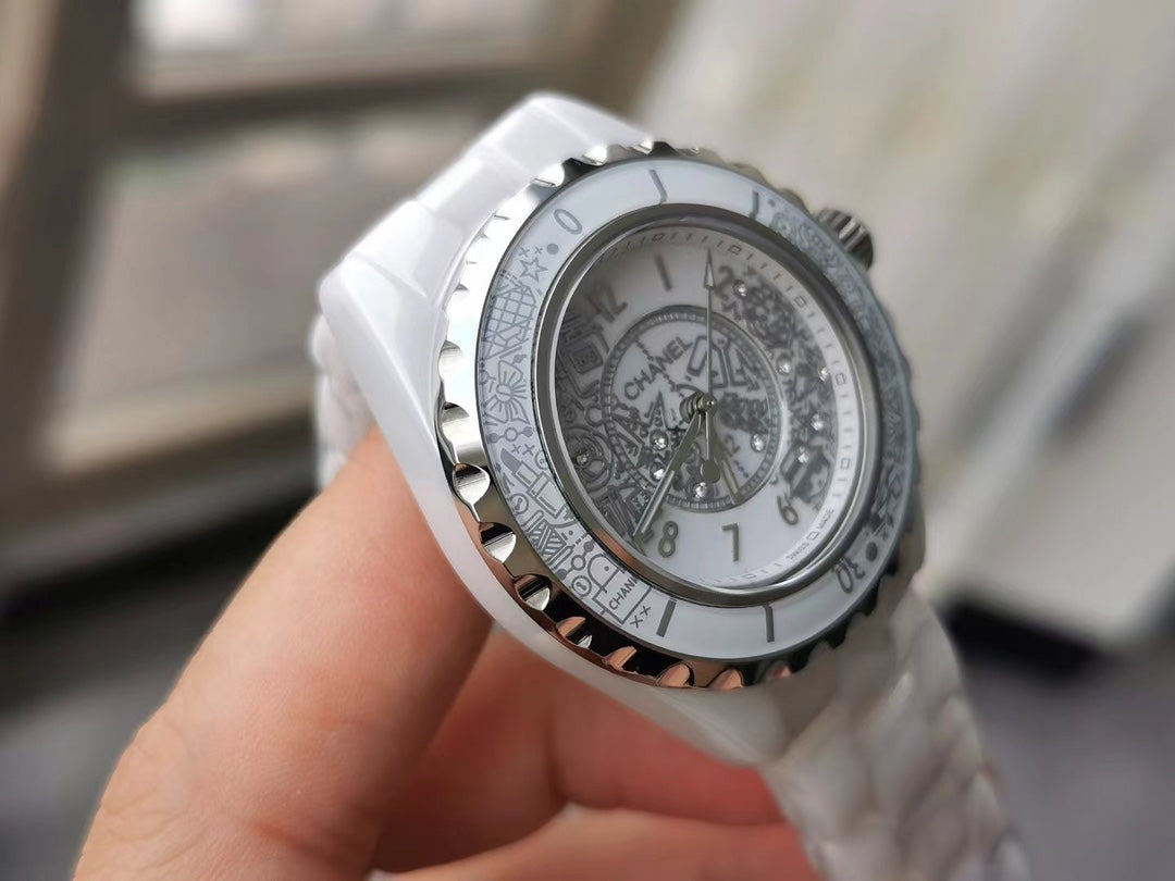 J12 20TH ANNIVERSARY WHITE CERAMIC STEEL MANY PATTERNS