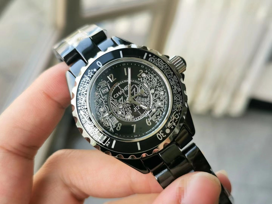 J12 20TH ANNIVERSARY BLACK CERAMIC STEEL MANY PATTERNS