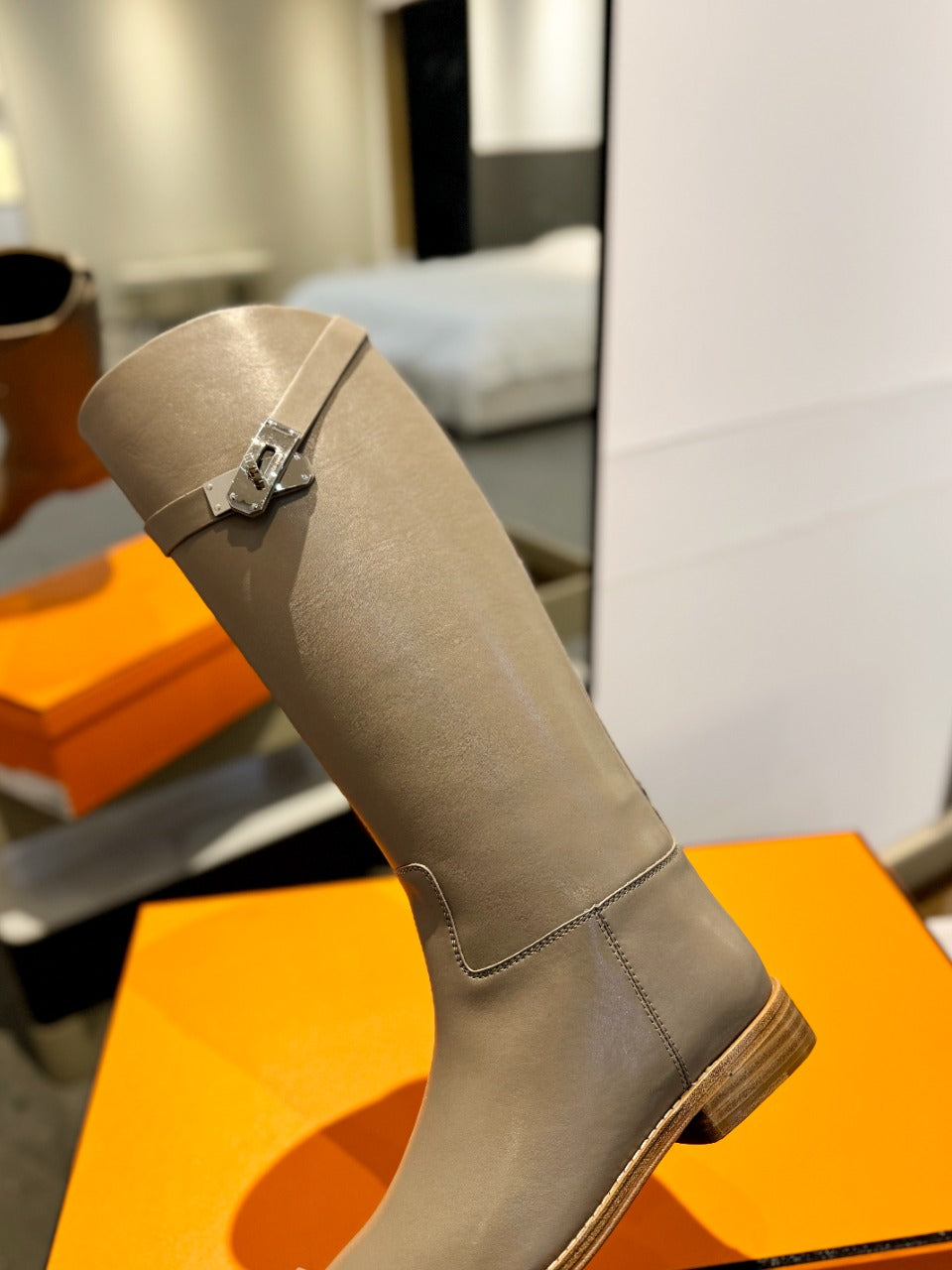HM Stivali Jumping 20mm Beige Light Brown Cowhide 961660