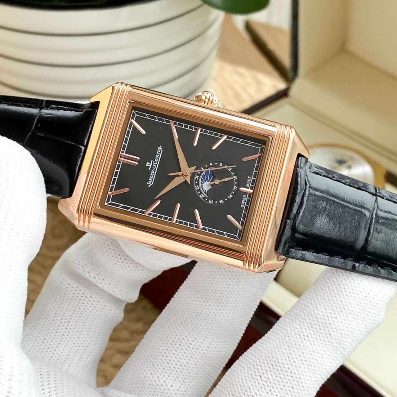 JAEGER REVERSO MOON LEATHER STRAP