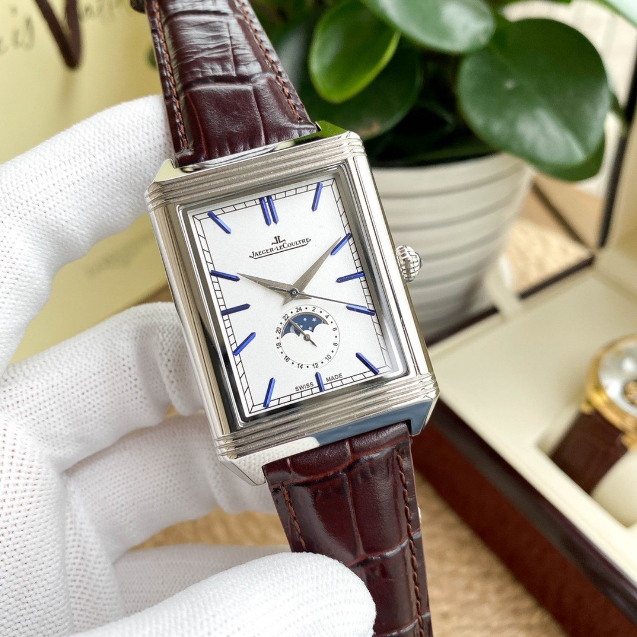 JAEGER REVERSO MOON LEATHER STRAP