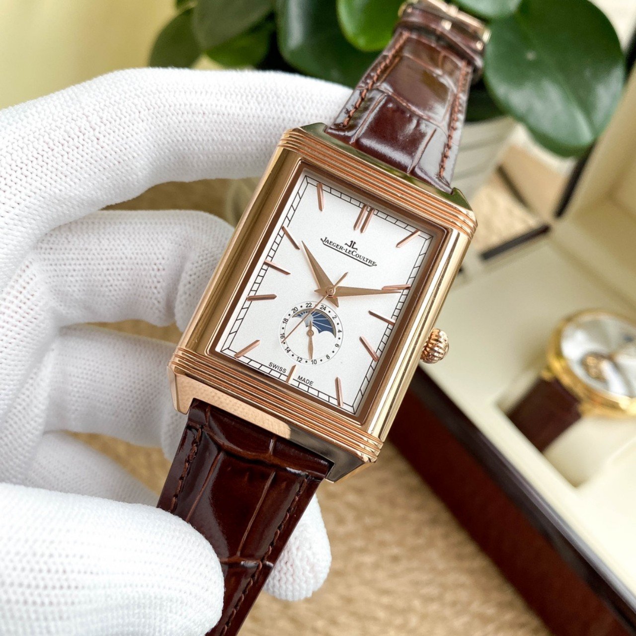 JAEGER REVERSO MOON LEATHER STRAP