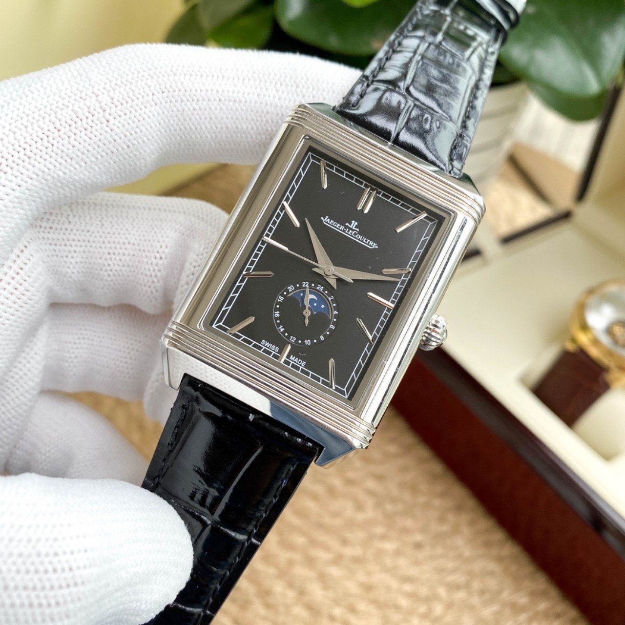 JAEGER REVERSO MOON LEATHER STRAP