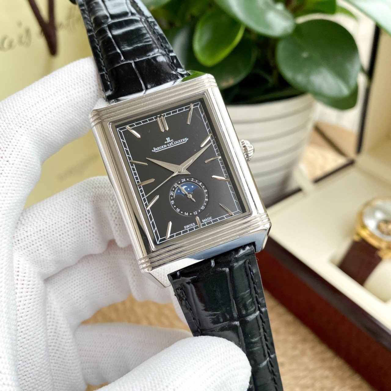 JAEGER REVERSO MOON LEATHER STRAP