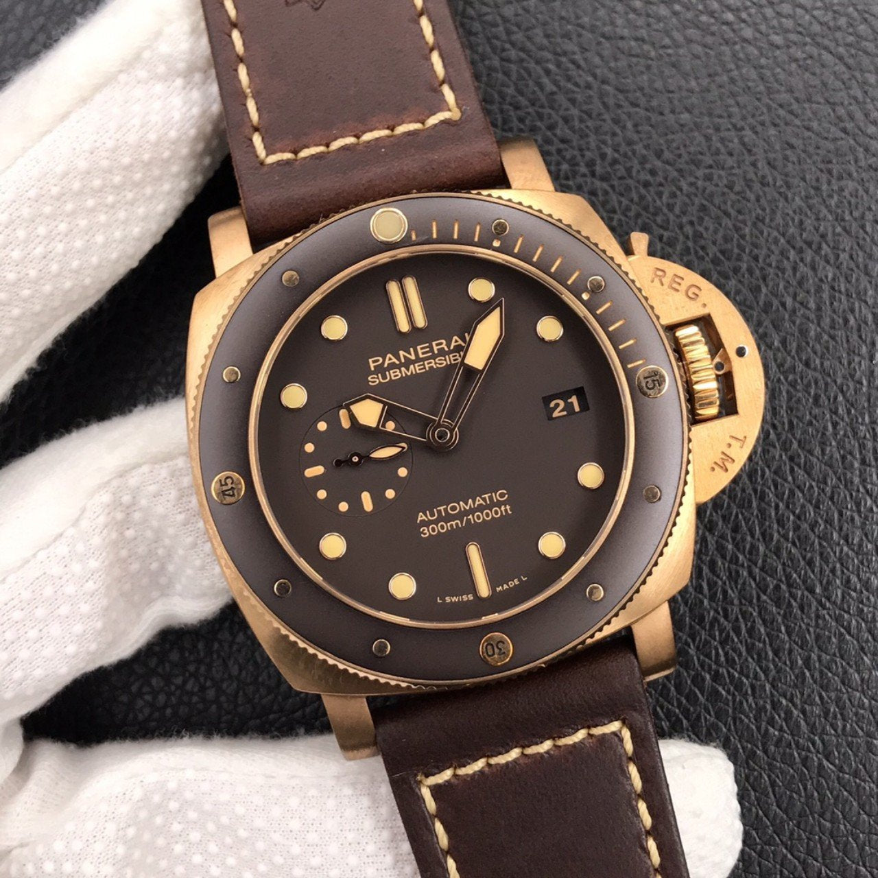 LUMINOR SUBMERSIBLE 47MM BRONZO BROWN DIAL