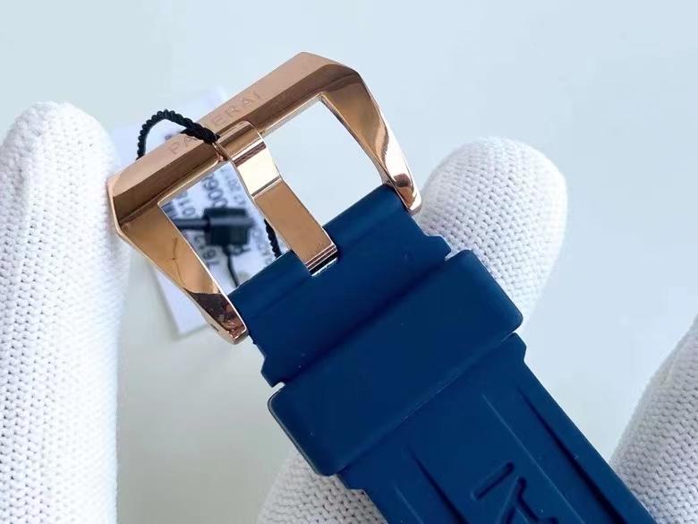 LUMINOR MARINA 45 GOLD CASE BLUE BEZEL